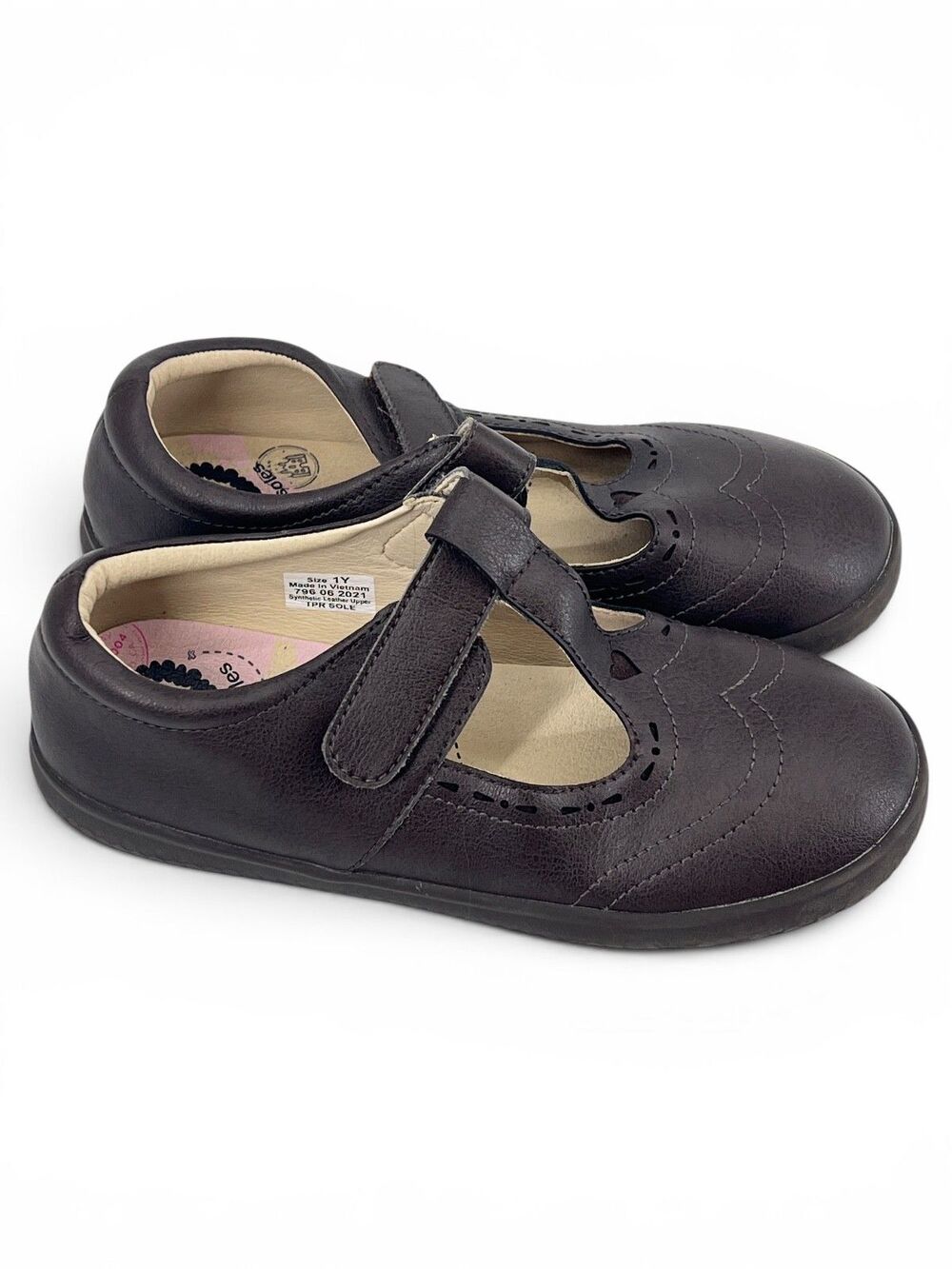 Livie & Luca AMICA T-Strap Mary Jane Brown Size 1Y EcoBreathe
